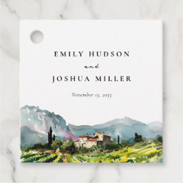 Rustic Winery liggande Bröllop Gåvor Etiketter