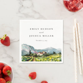 Rustic Winery liggande Bröllop Pappersservett