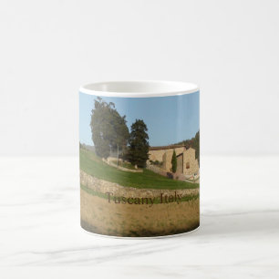 Rustic winery Tuscany Italien brun och guld tonar Kaffemugg