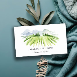 Rustic Winery Vineyard Mountain Bröllop webbplats Tilläggskort