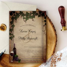 Rustic Winery Vineyard Wedding bjudande Inbjudningar