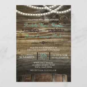 Rustic Winery Wedding bjudande Inbjudningar
