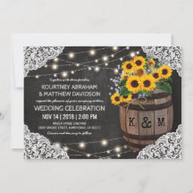 Rustic Winery Wedding bjudande | Sträng Ljus