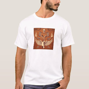 Rustic Winged Skull Tävla Spirit Tee