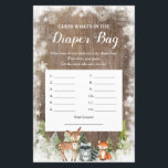 Rustic Winter Animal Woodland What's in Diaper Bag<br><div class="desc">Rustic Winter Animal Woodland What's in Diaper Bag Game</div>