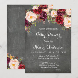 Rustic Winter Baby Shower Inbjudan