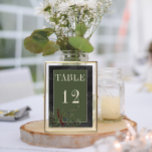 Rustic Winter Berries & Gräs Black Bröllop Bordsnummer<br><div class="desc">Vi presenterar vårt fantastiska kort för bordsnummer under vintern, som är en del av en designsvit där tidlös elegans möter säsongens skönhet. Den svarta bakgrunden i riken, som är artificiellt plågad med mjuka vita accenter, anger en fängslande ton för din speciella dag. Förbered vintern med en textruta med grönt för...</div>