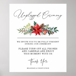 Rustic Winter Blommigt Ceremonisk signatur som i Poster