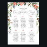 Rustic Winter Blommigt | Säten Bröllop Bord Poster<br><div class="desc">Rustic Winter Blommigt Bröllop-sätesdiagram Poster. En färg-kamrat som är epitum för alla chic vinter-träd! Rikens rubyrött är sammanflätat med lush grönt, elfenben och en mörk grått för att skapa en magnifik vinpalett. Den här söt kombinationen kan föras in i vilken inslag som helst, spelar ingen roll din händelse stil. Perfekt...</div>