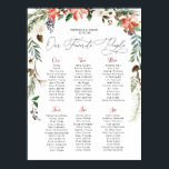 Rustic Winter Blommigt | Säten Bröllop Bord Poster<br><div class="desc">Rustic Winter Blommigt Bröllop-sätesdiagram Poster. En färg-kamrat som är epitum för alla chic vinter-träd! Rikens rubyrött är sammanflätat med lush grönt, elfenben och en mörk grått för att skapa en magnifik vinpalett. Den här söt kombinationen kan föras in i vilken inslag som helst, spelar ingen roll din händelse stil. Perfekt...</div>