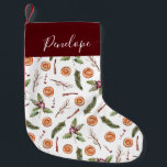 Rustic Winter Botanicals Liten Julstrumpa<br><div class="desc">Rustiska och festliga julfyndigheter med vattenfärgad illustration av botaniska vintern och kryddor.</div>