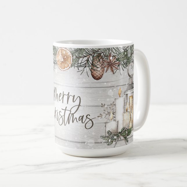 Rustic Winter Cabin Decor Kaffemugg (Framsida höger)