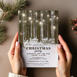 Rustic Winter Corporate-Julfest - jul Inbjudningar