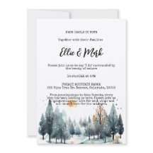 Rustic Winter Forest Mountain Outdoorsy Bröllop