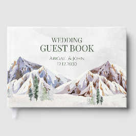 Rustic Winter Forest Mountain Wedding Gästböcker