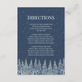 Rustic Winter Forest Wedding Direction Insert Tilläggskort