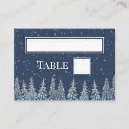 Rustic Winter Forest Wedding Place Setting Cards Placeringskort