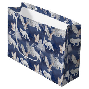 Rustic Winter Fox & Uggla julgåva