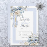 Rustic Winter Frosty Blue & White Blommigt Bröllop Inbjudningar<br><div class="desc">Vi presenterar vår utsökta bröllopsinbjudan till vintern blommigt, en firande i kärlek mitt i säsongens fantastiska skönhet. Med sin isig blå och vit dubbla ram är denna inbjudan elegant och sofistikerad. Mjuka blåa och vita blommigtar på vintern, med delikata beröringspunkter av gult, tan och grönt, skonar de motsatta hörnen av...</div>
