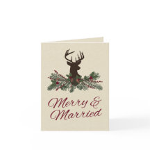 Rustic Winter Gräs Bröllop tackkort för Helgdag