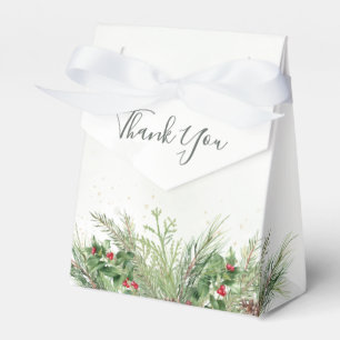 Rustic Winter Greenery Berries Gräs Cone Bröllop Presentaskar