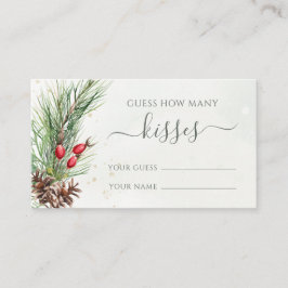 Rustic Winter Greenery gissar hur många Kisses-spe Tilläggskort