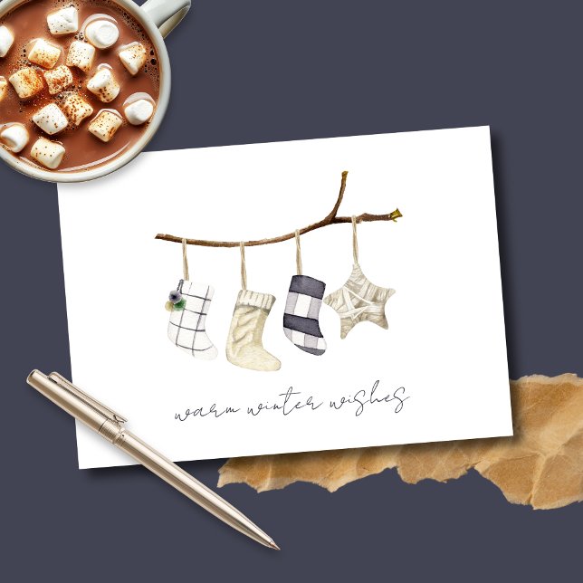 Rustic Winter Helgdag Corporate Julkort (Rustic Winter Holiday Corporate Cards for Christmas)