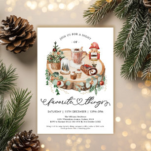 Rustic Winter Helgdag Favorite Sak Party Inbjudningar