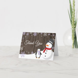 Rustic Winter-julets Helgdag Lila Snowflake Tack Kort
