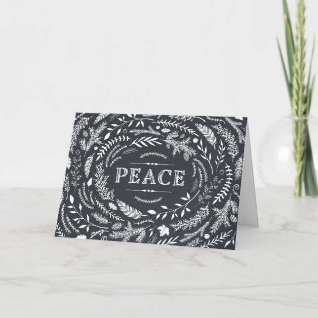 Rustic Winter-Julhälsningar kort (Framsida)