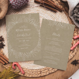 Rustic Winter | Kraft alla på en Bröllop Inbjudningar
