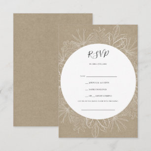 Rustic Winter Kraft Sång-begäran OSA kort