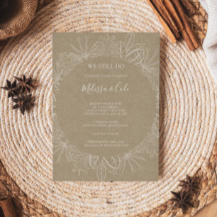 Rustic Winter   Kraft we Do Vow Renewal Inbjudningar
