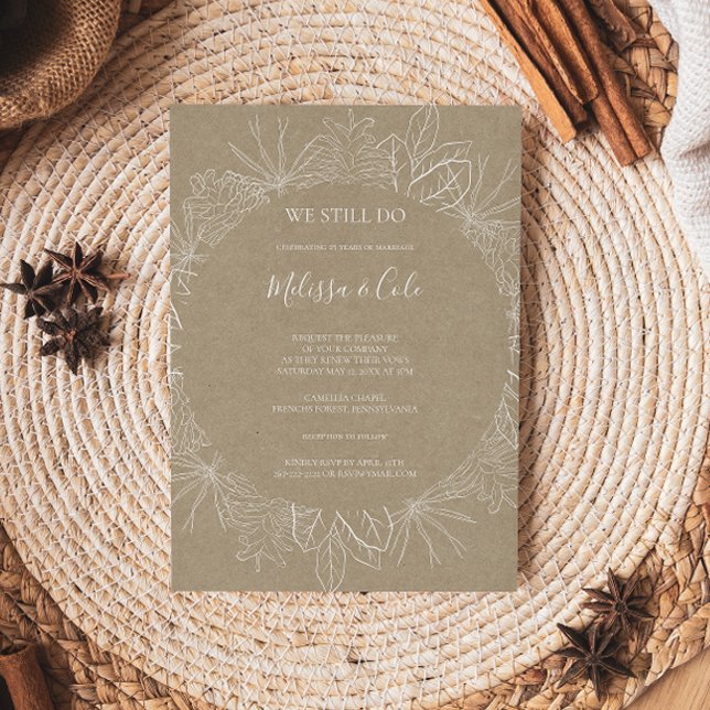 Rustic Winter | Kraft we Do Vow Renewal Inbjudningar (Skapare uppladdad)