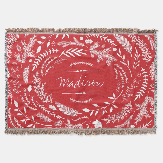 Rustic Winter Monogram Filt (Framsidan)