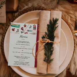 Rustic Winter Mountain | Camping Bröllop Menu Meny