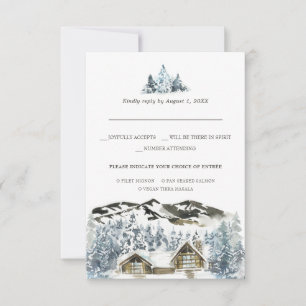 Rustic Winter Mountain OSA w/Meal Choice Kort