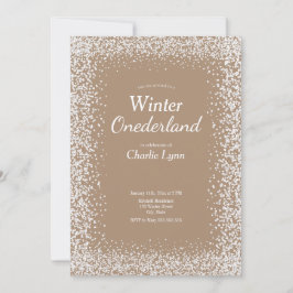 Rustic Winter Onederland Första födelsedagsinbjuda Inbjudningar