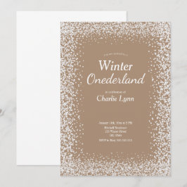 Rustic Winter Onederland Första födelsedagsinbjuda Inbjudningar