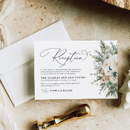 Rustic Winter Pinecone-bröllopskort Tilläggskort