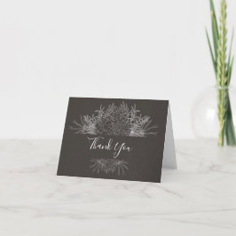 Rustic Winter | Teckenvikt tackkort