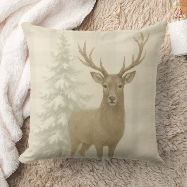 Rustic Winter Throw Pillow Kudde (Filt)