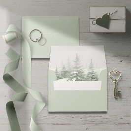 Rustic Winter Wedding Lt Sage Grönt ID1049
