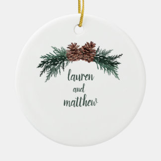 Rustic Winter Wedding Ornament Pinecone Bough