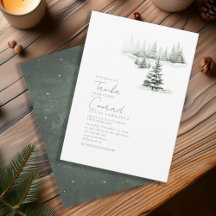 Rustic Winter Wedding Sage Grönt ID1049