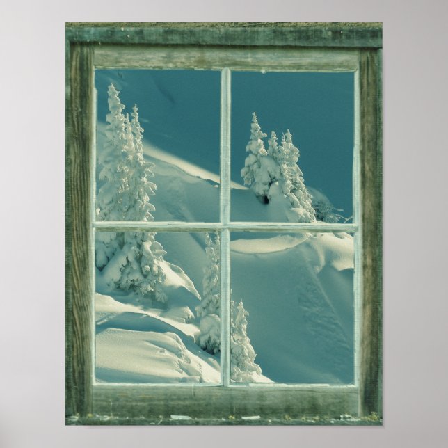 Rustic Winter Window Wonderland Poster (Framsidan)