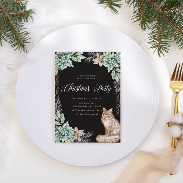 Rustic Winter Wonderland jul Party Inbjudningar (Skapare uppladdad)