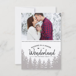 Rustic Winter Wonderland | Mountain Photo Card Inbjudningar