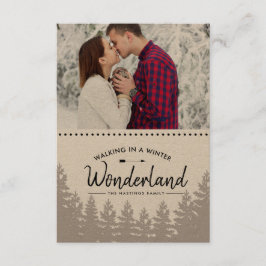 Rustic Winter Wonderland | Mountain Photo Card Inbjudningar