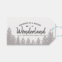 Rustic Winter Wonderland | Skogsmark Helgdag Presentetikett
